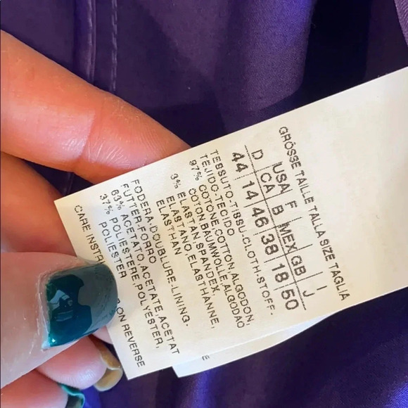 Marella purple blazer size 14 made in Italy - Picture 9 of 12